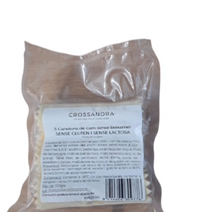 Canelons de carn Crossandra sense gluten i sense lactosa. Sense beixamel.