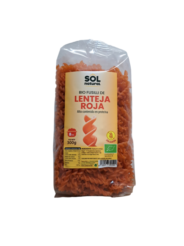 Espirals llentia vermella sense gluten Sol natural