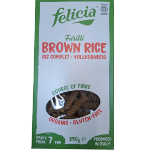 Espirals d'arròs integral Felicia sense gluten