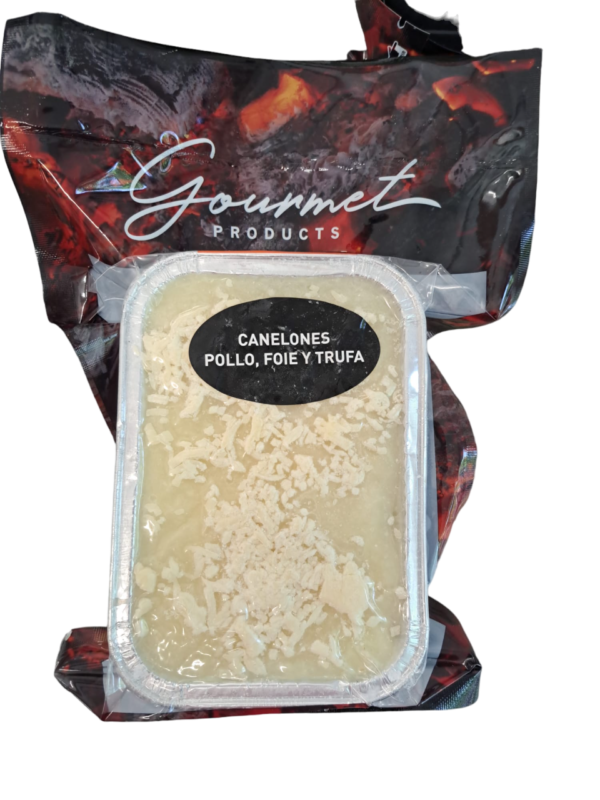 Canelons de pollastre, foie i trufa sense gluten i sense lactosa