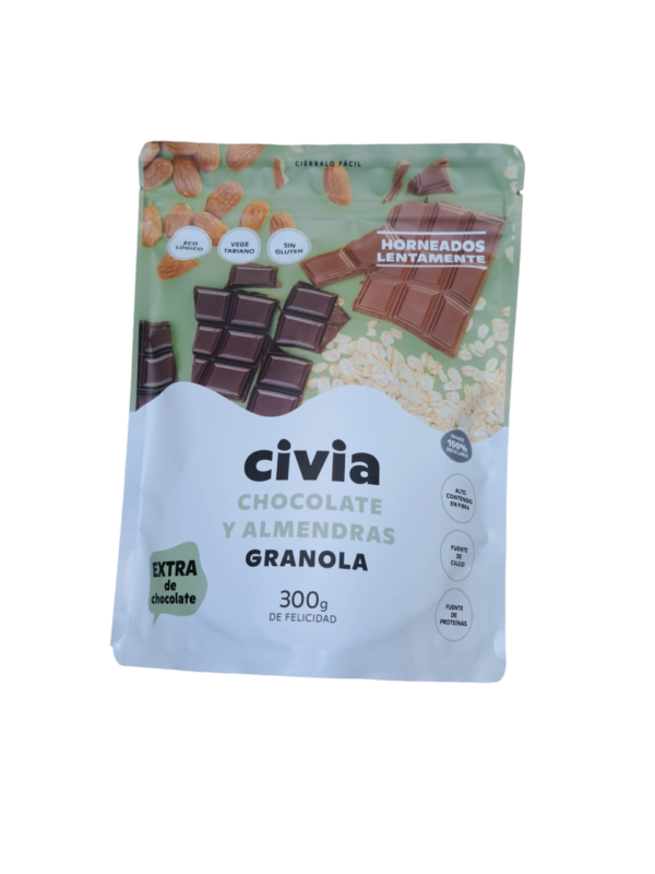 granola xocolata i ametlles sense gluten i vegetariana